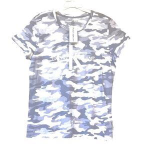 Calvin Klein Women’s Camo Short Sleeve T-Shirt Top Grey XL